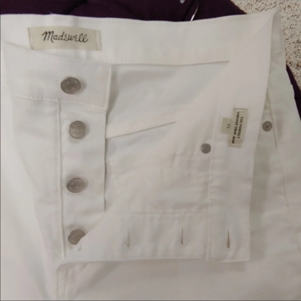 HP🎉 Madewell / The Perfect Vintage Crop Jean Button-Front Edition - Picture 8 of 8